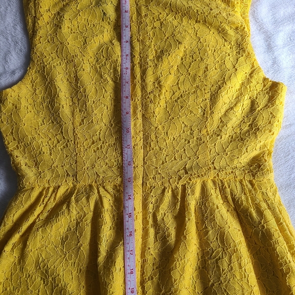 J.Crew Yellow Floral Lace Dress Size 6 - Picture 4 of 11